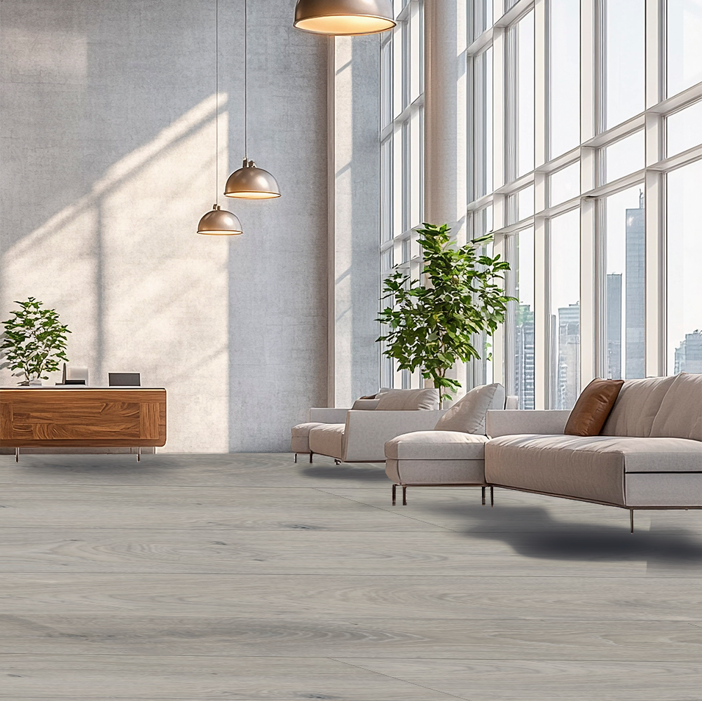 DR PISO DE VINIL SPC CLICK LAREDO. LAMINA: 22,86 cm x 121,92 cm. CAJA: 2,5 m2. GROSOR: 6 mm 