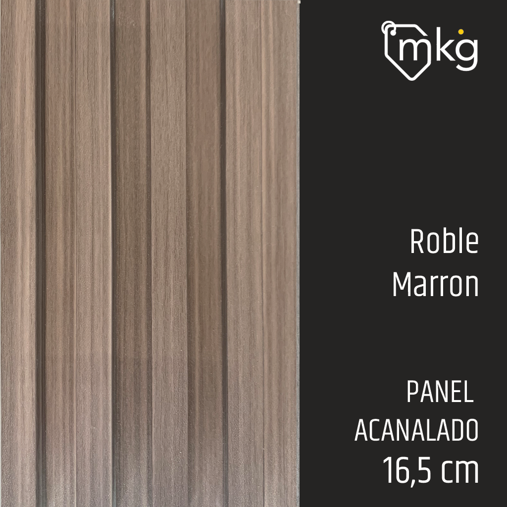 DR WALL PANEL PVC ROBLE MARRON. ANCHO 15,5 cm X LARGO 2,90 mtrs X ESPESOR 2,5 cm