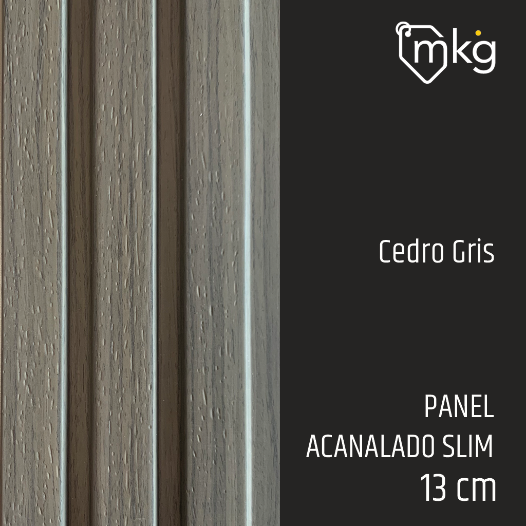 DR WALL PANEL SLIM  CEDRO GRIS ANCHO 12 cm x LARGO 2,90 mts, x ESPESOR 1,1 cm