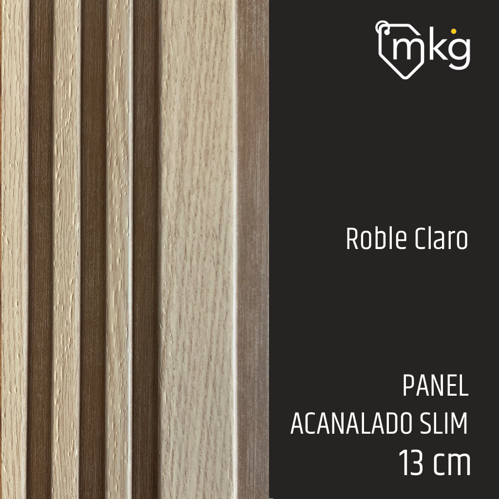 DR WALL PANEL SLIM  ROBLE CLARO ANCHO 12 cm x LARGO 2,90 mts, x ESPESOR 1,1 cm