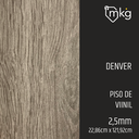 DR PISO DE VINIL DENVER. LAMINA: 22,86 cm x 121,92 cm. CAJA: 5,016 m2. GROSOR: 2,5 mm 