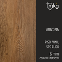 DR PISO DE VINIL SPC CLICK ARIZONA. LAMINA: 22,86 cm x 121,92 cm. CAJA: 2,5 m2. GROSOR: 6 mm 