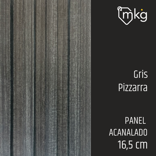 [ST.DR.WALL.PAN.PVC.GP.04] DR WALL PANEL PVC GRIS PIZARRA. ANCHO 15,5 cm X LARGO 2,90 mtrs X ESPESOR 2,5 cm