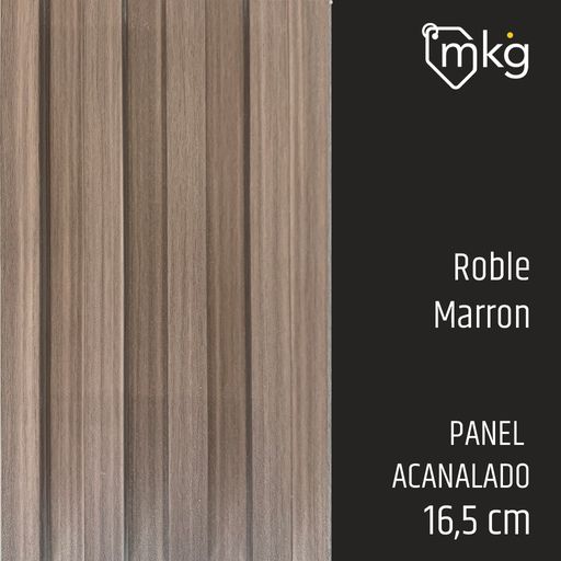 [ST.DR.WALL.PAN.PVC.RM.02] DR WALL PANEL PVC ROBLE MARRON. ANCHO 15,5 cm X LARGO 2,90 mtrs X ESPESOR 2,5 cm