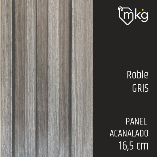 [ST.DR.WALL.PAN.PVC.RG.07] DR WALL PANEL PVC ROBLE GRIS. ANCHO 15,5 cm X LARGO 2,90 mtrs X ESPESOR 2,5 cm