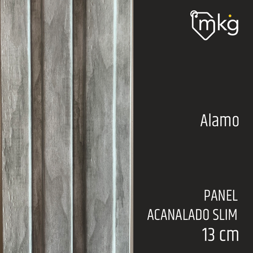 [ST.DR.WALL.PAN.SL.AGR.02] DR WALL PANEL SLIM  ALAMO GRIS ANCHO 12 cm x LARGO 2,90 mts, x ESPESOR 1,1 cm