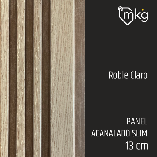 [ST.DR.WALL.PAN.SL.RCL.08] DR WALL PANEL SLIM  ROBLE CLARO ANCHO 12 cm x LARGO 2,90 mts, x ESPESOR 1,1 cm