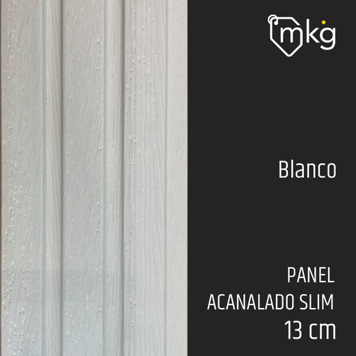 [ST.DR.WALL.PAN.SL.BAR.10] DR WALL PANEL SLIM  BLANCO ARCE ANCHO 12 cm x LARGO 2,90 mts, x ESPESOR 1,1 cm