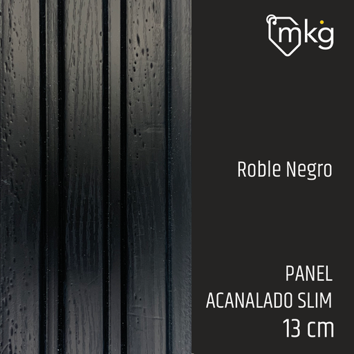 [ST.DR.WALL.PAN.SL.RON.09] DR WALL PANEL SLIM  ROBLE NEGRO. ANCHO 12 cm x LARGO 2,90 mts, x ESPESOR 1,1 cm