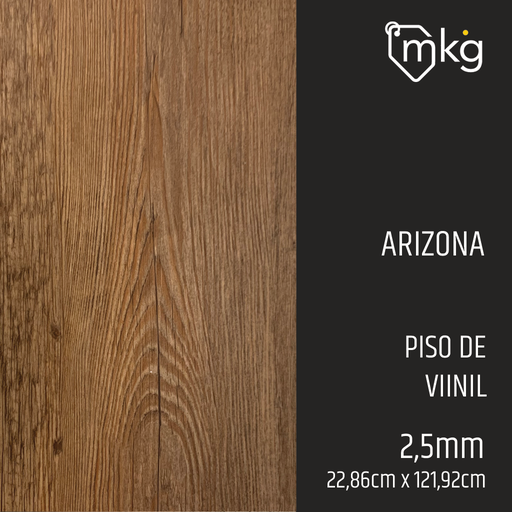 [ST.DR.PIS.VI.2.5MM.SP.09] DR PISO DE VINIL ARIZONA. LAMINA: 22,86 cm x 121,92 cm. CAJA: 5,016 m2. GROSOR: 2,5 mm 