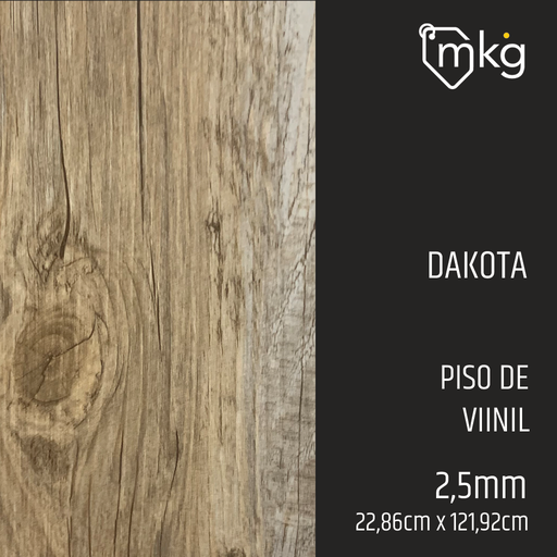 [ST.DR.PIS.VI.2.5MM.SP.11] DR PISO DE VINIL DAKOTA. LAMINA: 22,86 cm x 121,92 cm. CAJA: 5,016 m2. GROSOR: 2,5 mm 