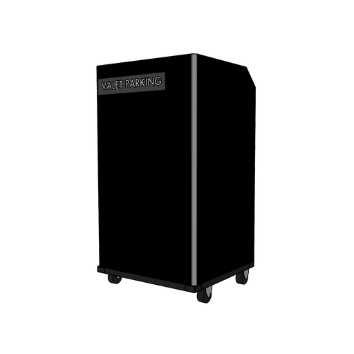 [COM.VPK.M1.60.01] MUEBLE  VALET PARKING M1. PVC 18MM LAMINADO. BASE TUBULAR 2X1. RUEDAS. GAVETA Y PUERTA. MEDIDAS 60CM X 55CM X 110CM.