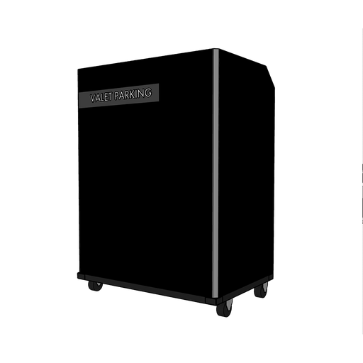 [COM.VPK.M1.80.01] MUEBLE  VALET PARKING M1. PVC 18MM LAMINADO. BASE TUBULAR 2X1. RUEDAS. GAVETA Y PUERTA. MEDIDAS 80CM X 55CM X 110CM.   